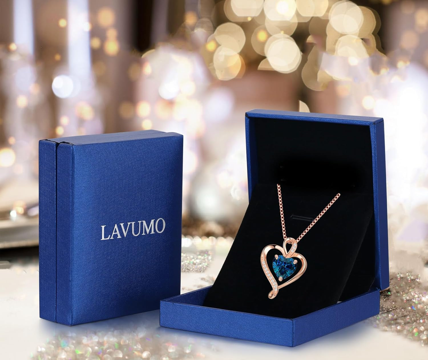 Heart Birthstone Necklace for Women Fine Jewelry 925 Sterling Silver Heart Necklace Dainty Pendant Anniversary Birthday Christmas Gifts for Her Girlfriend Wife Mom Lady Daughter Chain 18"+2"